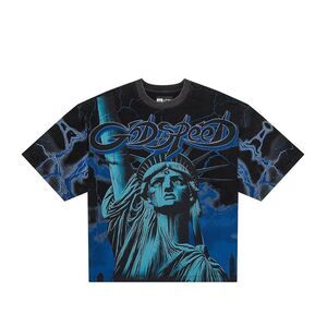 Godspeed Crew Neck T-Shirt Voltage Mens Blue VOLTAGE-CREW NECK T-SHIRT